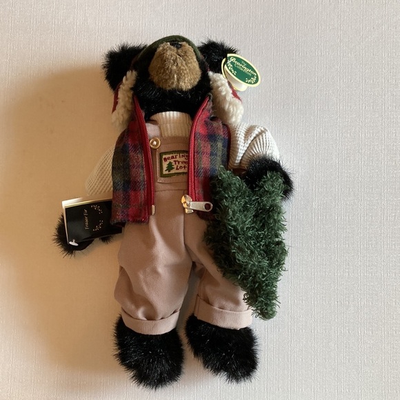 14” Plush “Fraser Fir” Black Bear #1574 Retired 2006 Bearington Christmas Tags - Picture 5 of 12